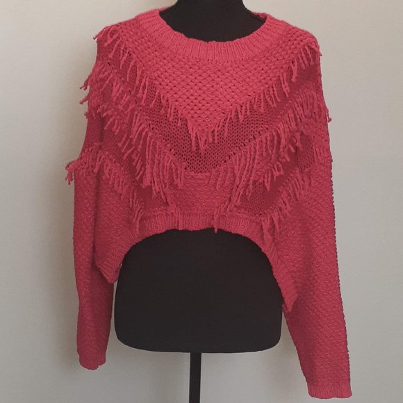 C.H.Y Fashion knitted cropped high low sweater - Picture 2 of 8